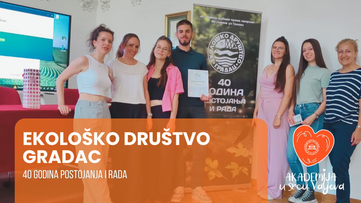 Zahvalnica Akademiji na jubileju Ekološkog društva Gradac