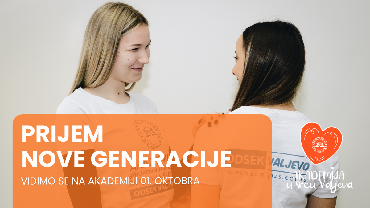 Prijem novih studenata 1. oktobra